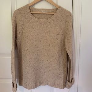 J Crew Tan Sweater w/ Gold Accents | Size M